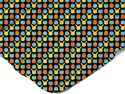Northwest Pokémon Striped Favorites Quilted Throw Blanket – Oversized Blanket Featuring Pikachu, Charmander, Bulbasaur & Squirtle, Soft and Comfy for Bed, Couch, 60 x 80 Inches