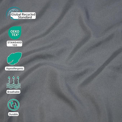 ZPECC Pillow Cases Bulk 24 Pack - Queen Pillowcases with Envelope Closure, Soft Brushed Microfiber Pillow Cover for Hotel Airb&bs Hospital Bedding Essential, Gray