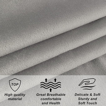Furpopup Velvet Queen Headboard Only, Upholstered Wall Mount, Silver Gray | 2 ways to use:Wall-mounted (for adjustable bed) and bed frame mounted, Easy to assemble, Classic button design headboard