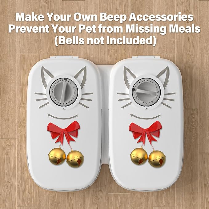 2-Meal Timed Wet Food Pet Feeder for Cats with Ice Packs | 48H Wet Food Dispenser, 700ml Capacity, Battery Powered