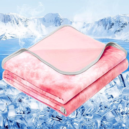 inhand Cooling Throw Blanket (50"x60"), Cooling Blankets for Hot Sleepers, Absorbs Heat to Keep Adults Cool for Summer Nights Sweats, Thin Cold Lightweight Blanket for Couch Bed, All Season Use