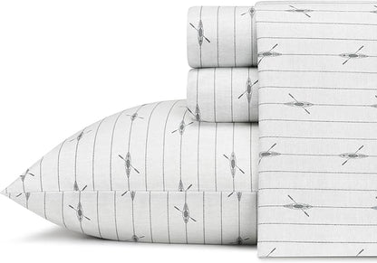 Eddie Bauer - Full Sheets, Cotton Percale Bedding Set, Crisp & Cool Home Decor (Downstream, Full)