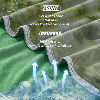 inhand Cooling Blanket Queen Size (90"x90"), Cooling Blankets for Hot Sleepers, Absorbs Heat to Keep Adults Cool for Summer Nights Sweats, Thin Cold Lightweight Blanket for Couch Bed, All Season Use