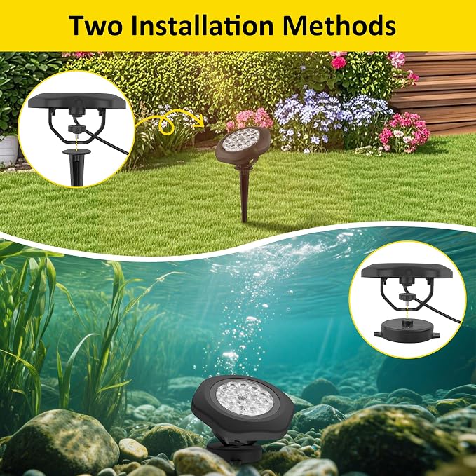 T-SUN Pond Lights LED Underwater 16M Colors with App and Remote 6 Pack | Dimmable,Timer,IP68 Waterproof Submersible Fountain Lights Led Underwater Pond Lights for Outdoor Pond Koi Aquarium Garden