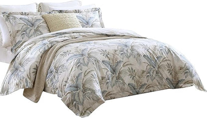Tommy Bahama - Queen Comforter Set, Reversible Cotton Bedding with Matching Shams, Super Soft Bedding Set (Bakers Bluff Blue, Queen)