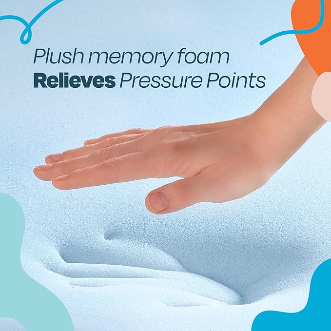 Linenspa Memory Foam Mattress Topper, King Size - 2 Inch Gel Infused Memory Foam - Plush Feel - Cooling and Pressure Relieving - CertiPUR Certified