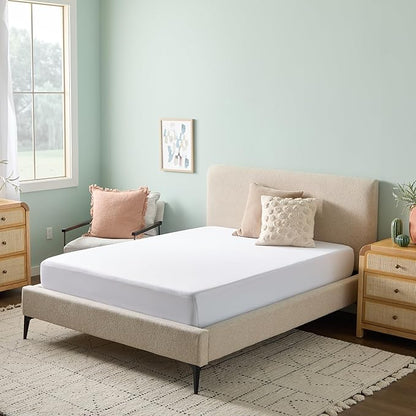 Linenspa Waterproof Mattress Protector, Full XL Size – Fitted Sheet Style, Breathable, Machine Washable & Dryer Safe, White