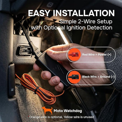 Wired GPS Tracker for Vehicles, No Subscription, No Monthly Fee | Real-Time Location, Easy Installation, Speeding Monitoring, Route History, Geofence, for Fleets & Families