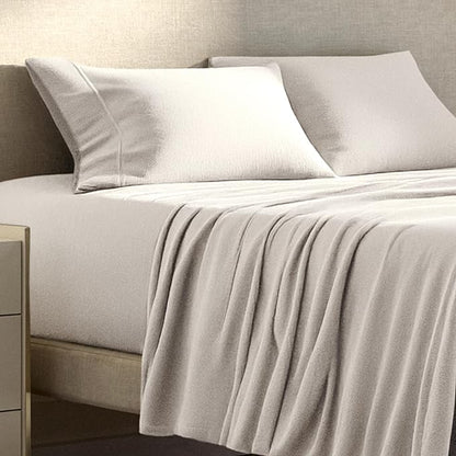 Bare Home Super Soft Fleece Sheet Set - King Size - Extra Plush Polar Fleece, No-Pilling Bed Sheets - All Season Cozy Warmth (King, Cream)