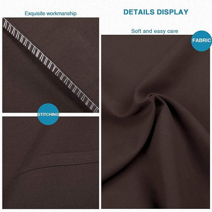 FLXXIE King Pillow Cases Set of 2, Soft Microfiber Pillow Covers with Envelope Closure, Wrinkle, Fade and Stain Resistant Pillowcases, 20x36, Dark Brown