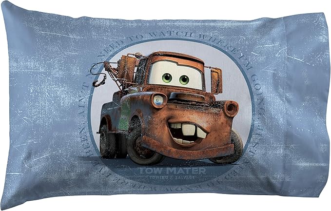 Disney/Pixar Cars Tune Up Blue/Gray 7 Piece Full Bed in A Bag with Lightning McQueen & Mater in Radiator Springs (Official Disney/Pixar Product)