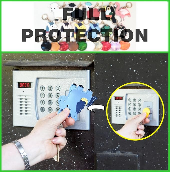 Leather Keychain Holder Case Compatible with AirTag,Cute Protective Cover with Keyring,Anti-Scratch Finder GPS Tracker Case for Wallet Keys,Bag,Pets,Backpack(Blue Horse)