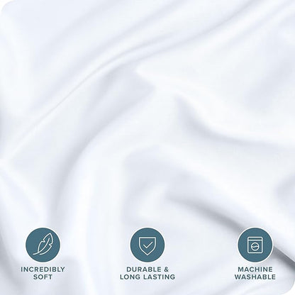 Bare Home Bedding Duvet Cover Full Size - Premium 1800 Super Soft Collection - Lightweight, Cooling Duvet Cover - Soft Breathable Bedding (Full, White)