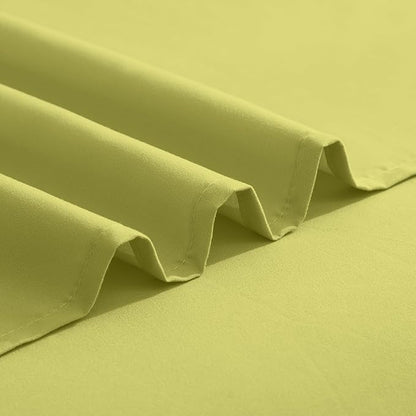 Elegant Comfort Luxurious 1500 Premium Hotel Quality Microfiber Three Line Embroidered Softest 4-Piece Bed Sheet Set, Wrinkle and Fade Resistant, Queen, Pistachio Green