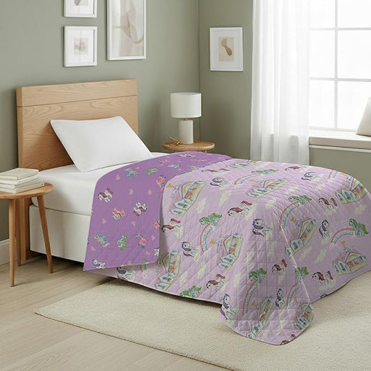 Northwest My Little Pony Vintage Pony Party Quilted Throw Blanket – Official Fleece Blanket Featuring Classic Ponies, Soft Lightweight Bedding for Bed, or Couch, 60 x 80 Inches
