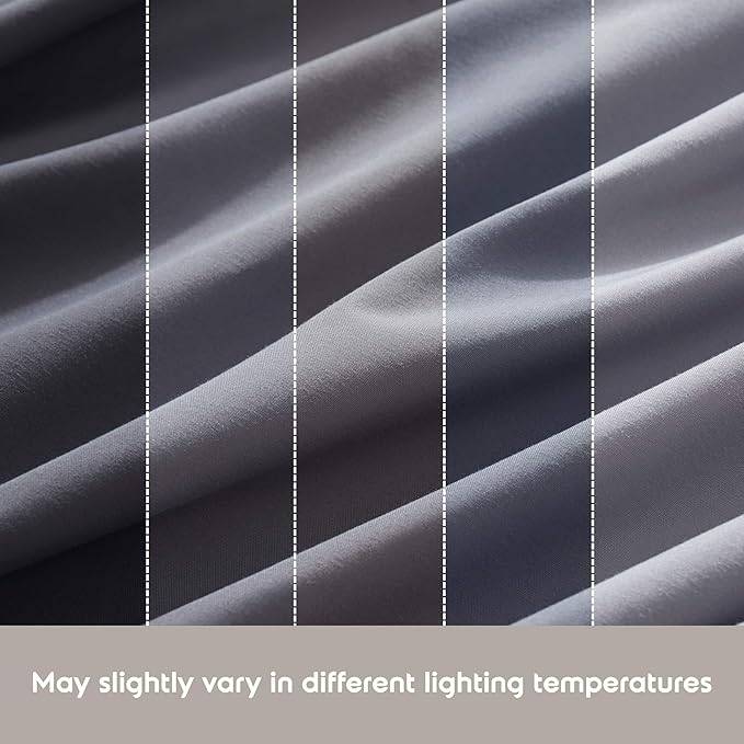 Nestl California King Sheet Set - 1800 Ultra-Soft Microfiber Cal King Bed Sheets - Double Brushed - Deep Pockets - Easy Fit - 4 Piece Set - Bed Sheets (California King, Dark Grey)