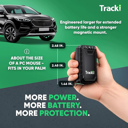 Tracki Pro GPS Tracker for Vehicles, Subscription Required, Cancel Anytime – Track Cars & Assets for Months – Hidden GPS Tracker for Car (Tracker + 2Y Subs.)