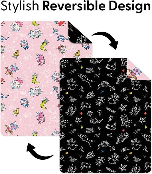 Northwest Peppa Pig Dino Stars Quilted Blanket, Comfy Throw, Lightweight Bedding for Bed, Couch, or Sleepovers, 60 x 80 inches