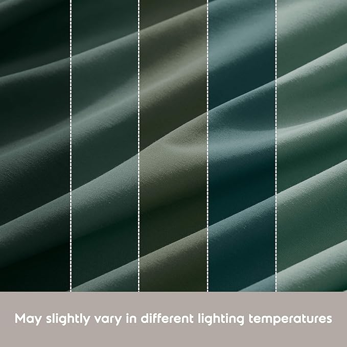 Nestl Short Queen Sheet Set - 1800 Ultra-Soft Microfiber - Double Brushed - Deep Pockets - Easy Fit - 4 Piece Set - Bed Sheets (Short Queen, Forest Green)