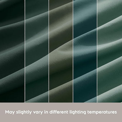 Nestl Split King Sheet Set - 1800 Ultra-Soft Microfiber Bed Sheets - Double Brushed - Deep Pockets - Easy Fit - 5 Piece Set - Bed Sheets & Pillowcases (Split King, Forest Green)
