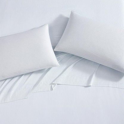 Laura Ashley Home - Standard Pillowcase Set, Breathable Percale Cotton Bedding, Crisp & Cool Home Decor (Ramona Blue, 2 Piece) (USHSHC1226257)
