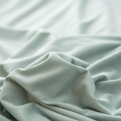 PURE ERA Jersey Knit Pillowcases 100% T-Shirt Cotton Super Soft Comfy Breathable, Set of 2, Standard 20" x 26", Solid Sage Green