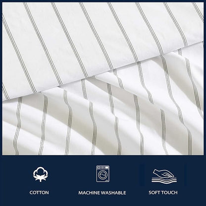 Nautica - King Bed Sheets, Lightweight Cotton Percale Bedding Set with Matching Pillowcases, Crisp & Cool, Oeko-Tex Certified (Skippers Island Green)