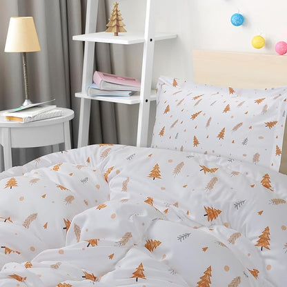Utopia Bedding Pine Tree Kids Comforter Set with 2 Pillow Shams, 3 Piece Soft Microfiber Twin Bed Comforter with Pillow Shams, Printed Kids Bedding for Boys and Girls, Breathable, Easy Care