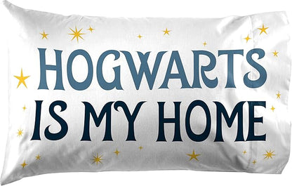 Jay Franco Kids Sheet Cartoon Set with Fitted, Flat Sheets & Pillow Cover - Ultra-Soft Bedding with Pillowcase for Room Decor, Grey - Harry Potter, 3 Piece Twin