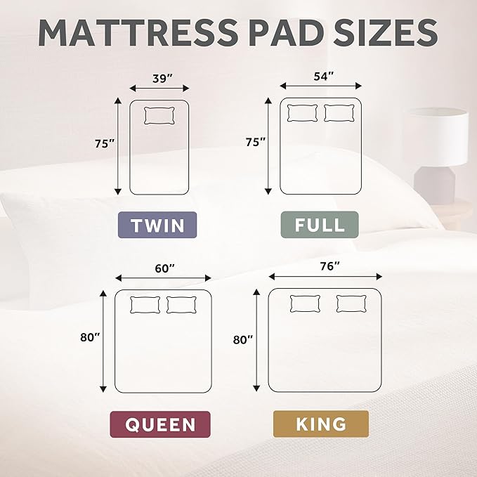 Sunbeam Electric Restful Quilted Heated Mattress Pad Twin 75" x 39" 12 Heat Settings 12-Hour Auto Shut-Off Extra-Cozy Fabric Deep Pocket Fit Machine Washable