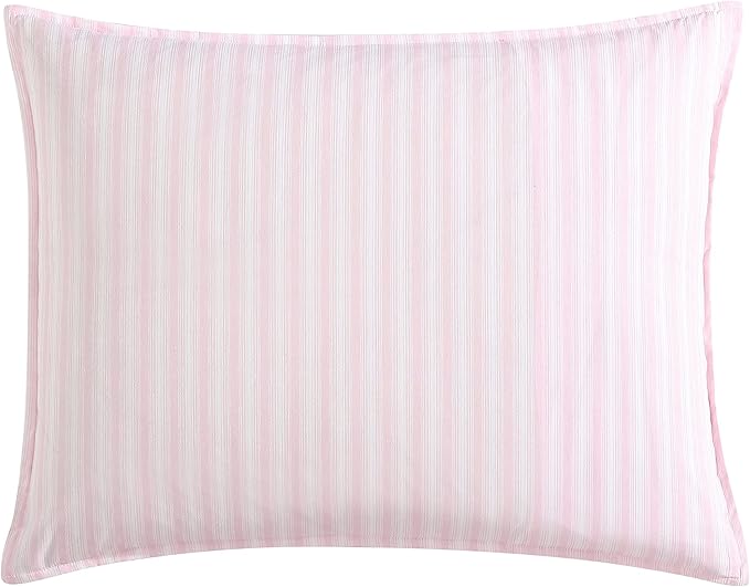 Laura Ashley - Twin XL Comforter Set, Reversible Cotton Bedding for Year Round Use, 2 Piece Coquette Bed Set with Matching Pillowcase (Delphine Mauve Pink)