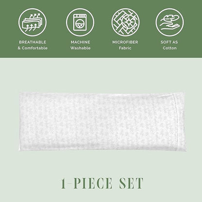 Elegant Comfort Ultra Soft 1-Piece Set Sea Waves Print Pillowcases - 1500 Premium Hotel Quality Microfiber, Soft and Smooth Hidden Zipper Closure 1-Piece Pillow Covers - Body Pillowcase, Wave Beige