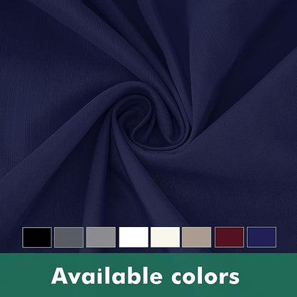 Biscaynebay Wrap Around Bed Skirts with Split Corners for King Beds 14" Drop, Navy Elastic Dust Ruffles Adjustable Easy Fit Wrinkle & Fade Resistant Silky Luxurious Fabric Machine Washable