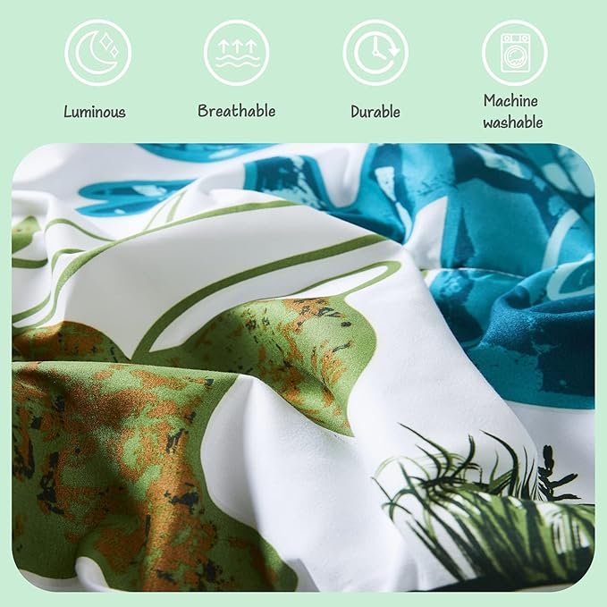 Twin Kids Comforter Set - 5 Pieces Twin Bedding Sets for Boys Teen, Glow in The Dark Dinosaurs Bed in A Bag with Sheets