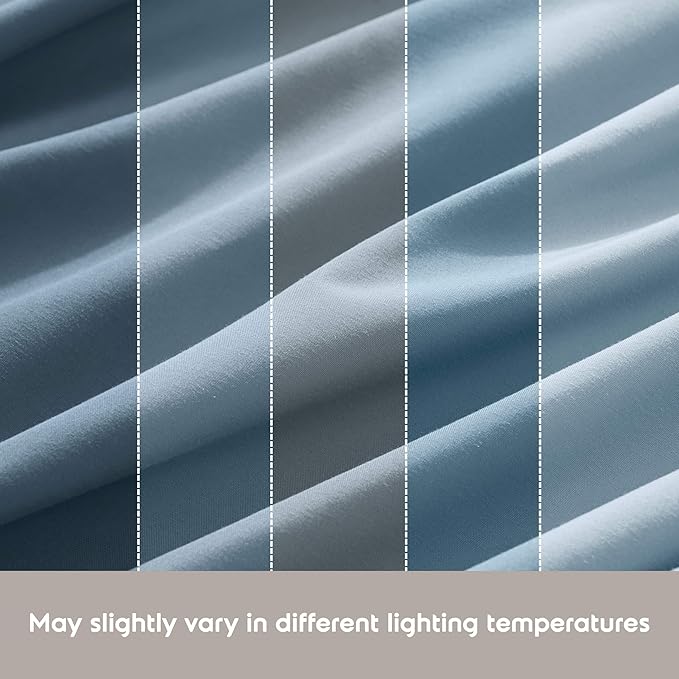 Nestl Full Sheet Set - Luxury 1800 Ultra-Soft Microfiber Full Bed Sheets - Double Brushed - Deep Pockets - Easy Fit - 4 Piece Set - Bedding Sheets & Pillowcases (Full, Stone Blue)