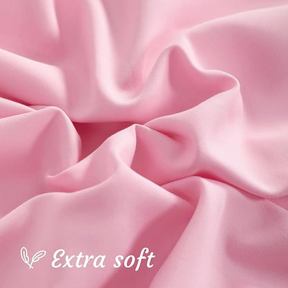 NTBAY Standard Pillow Cases Set of 2, 2 Pack Brushed Microfiber 20x26 Pillow Cases, Soft, Wrinkle, Fade, Stain Resistant Pink Pillow Cases with Envelope Closure, 20x26 Inches, Pink