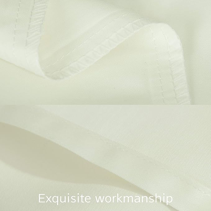 NTBAY Egyptian Cotton King Pillowcases - Set of 2, 500 Thread Count Cotton Pillowcases - Soft and Breathable Envelope Closure Pillow Cases - 20x36 Pillow Covers for Bed, Ivory