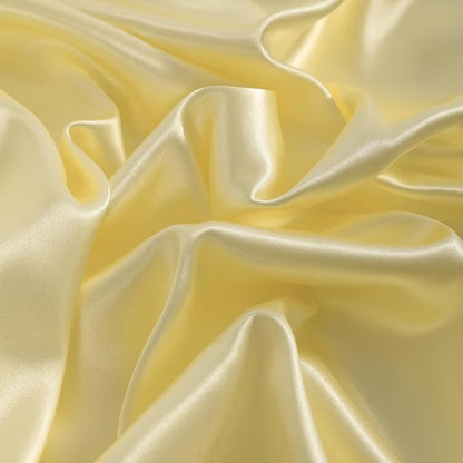 NTBAY 12 Pack Satin Standard Pillowcases for Hair and Skin, Luxurious and Silky Pillow Cases with Envelope Closure, 20 x 26 Inches, Light Yellow