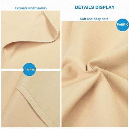 FLXXIE Pillow Cases Standard Size, Soft Microfiber Pillow Covers with Envelope Closure, Wrinkle, Stain Resistant Pillowcases, 2 Piece Set, 20x26, Light Taupe