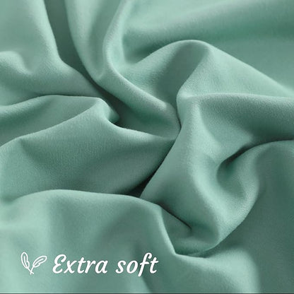 NTBAY King Pillow Cases Set of 2, 2 Pack Brushed Microfiber 20x40 Pillow Cases, Soft, Wrinkle, Fade, Stain Resistant Mint Green Pillow Cases with Envelope Closure, 20x40 Inches, Mint Green