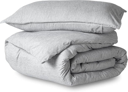 Bare Home Bedding Duvet Cover Extra Long - Premium 1800 Super Soft Collection - Lightweight, Duvet Cover - Soft Textured (Twin/Twin XL, Heathered Pewter)