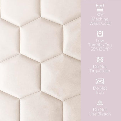 Hearth & Harbor California King Size Quilted Fitted Mattress Pad Cover, 100% Waterproof Mattress Protectors, Deep Pocket Fitted Mattress Cover 8" - 21" (72" x 84", Beige Cream)