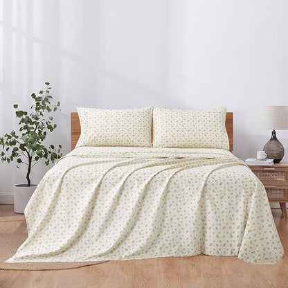 Modern Threads Silky Soft Microfiber and Wrinkle Free Sheets - Luxurious Microfiber Bed Sheets Includes Flat Sheet, Fitted Sheet with Deep Pockets, & Pillowcases Sweet Rose Gold, California King