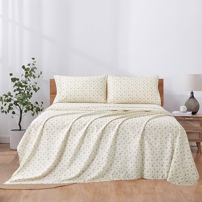 Modern Threads Silky Soft Microfiber and Wrinkle Free Sheets - Luxurious Microfiber Bed Sheets Includes Flat Sheet, Fitted Sheet with Deep Pockets, & Pillowcases Sweet Rose Gold, King