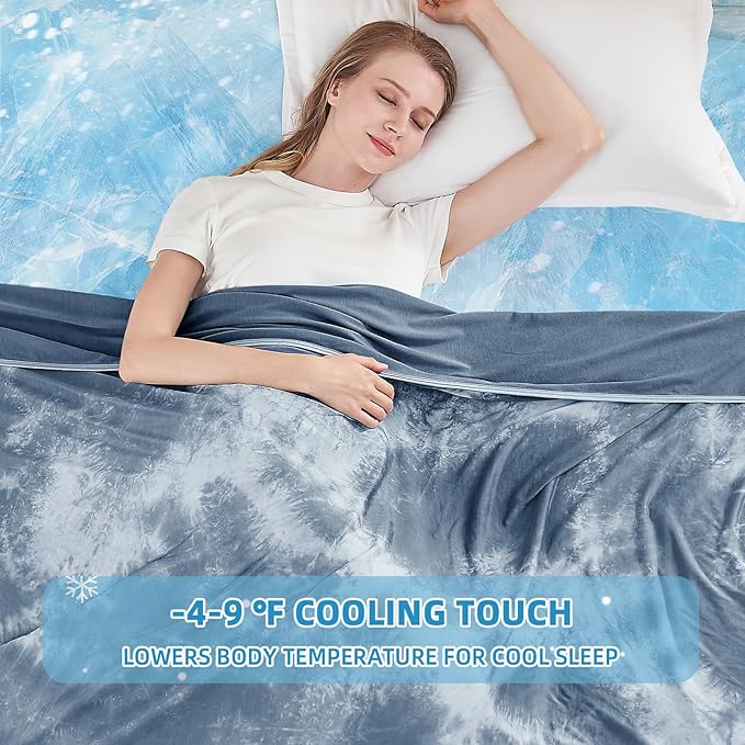 inhand Cooling Throw Blanket (50"x60"), Cooling Blankets for Hot Sleepers, Absorbs Heat to Keep Adults Cool for Summer Nights Sweats, Thin Cold Lightweight Blanket for Couch Bed, All Season Use