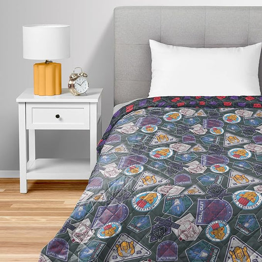 Northwest Transformers Autobots vs. Decepticons Quilted Throw Blanket, Comfy Throw, Adults Boys Girls, Soft Lightweight Bedding for Bed, or Couch, 60 x 80 Inches