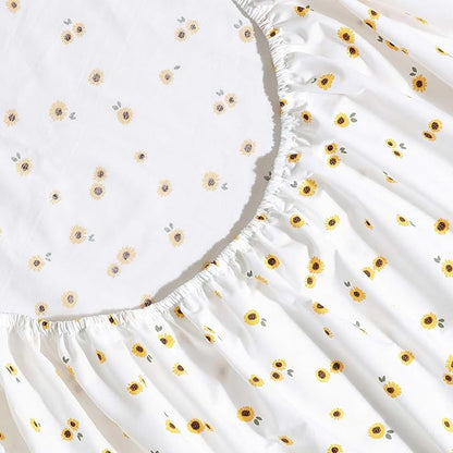 Eddie Bauer - Sheet Set, Cotton Percale Bedding with Matching Pillowcases, Crisp & Breathable, 200-Thread Count, Classic Comfort Essentials (Sunflower Yellow, Full)