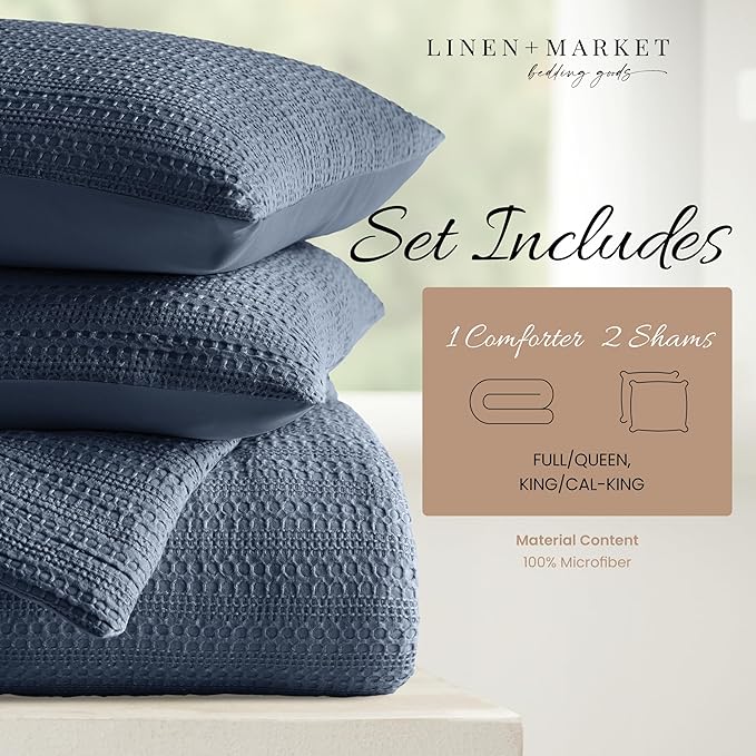 Linen Market Queen Comforter Set (3 Piece) - Bring Luxury Home with Our Soft and Lightweight Down Alternative Comforters Queen Size - This Queen Bed Set Includes Your Comforter and 2 Pillow Shams