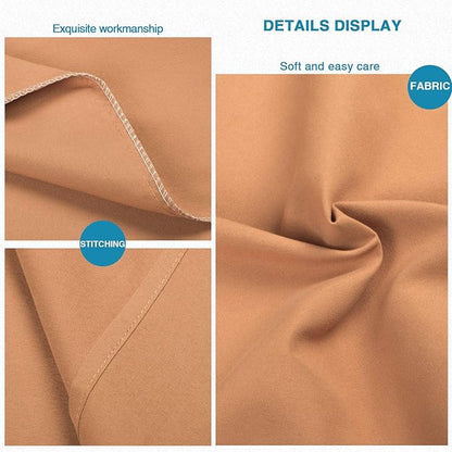 FLXXIE King Pillow Cases Set of 2, Soft Microfiber Pillow Covers with Envelope Closure, Wrinkle, Fade and Stain Resistant Pillowcases, 20x36, Tan