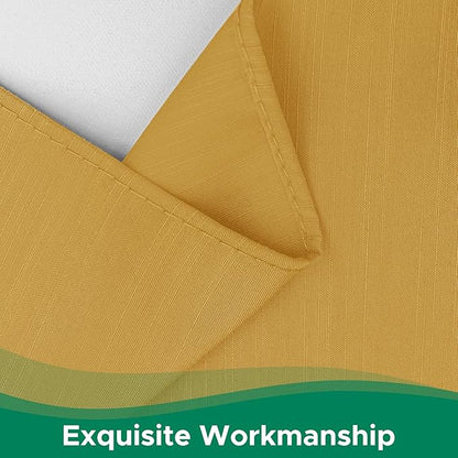 Biscaynebay Wrap Around Bed Skirts for King & Cal King Beds 18" Drop, Christmas Gold Adjustable Elastic Dust Ruffles Easy Fit Wrinkle Resistant Silky Luxurious Fabric Machine Washable
